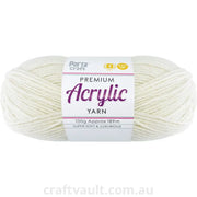 Acrylic Yarn 100g 189m 8ply Cream