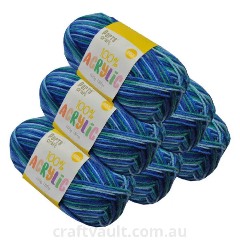 Acrylic Yarn 100g 189m 8ply Ocean