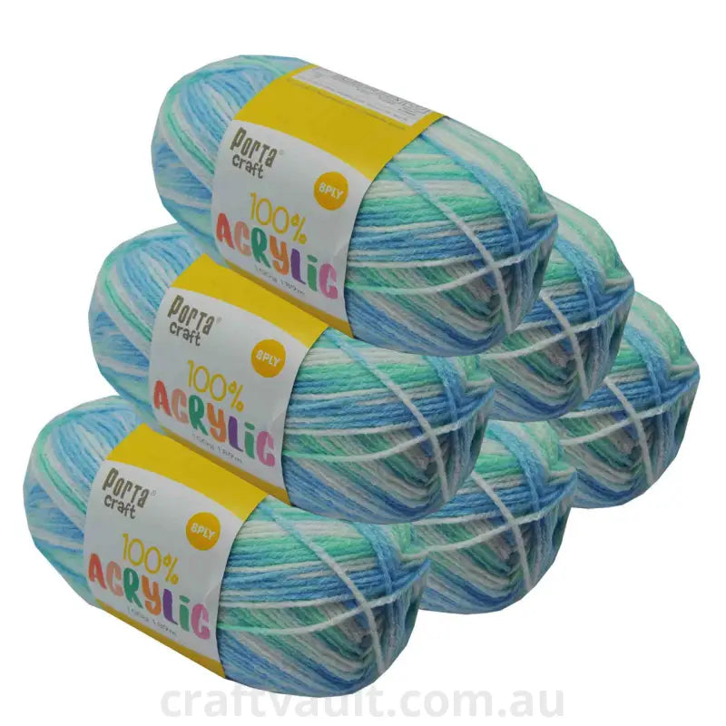 Acrylic Yarn 100g 189m 8ply Sea Shimmer