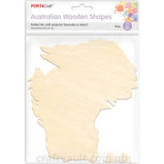 Aussie Wooden Shapes Map 16x21cm 2 Pack