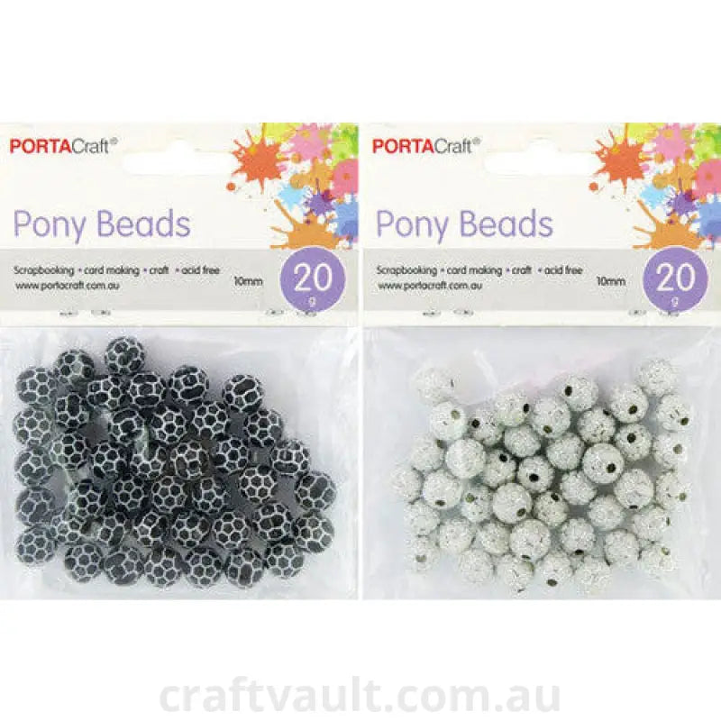 Beads 20g Round 10mm Metallic 2 Asst