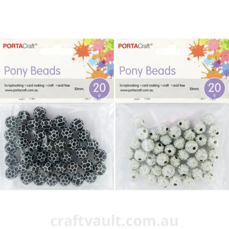 Beads 20g Round 10mm Metallic 2 Asst