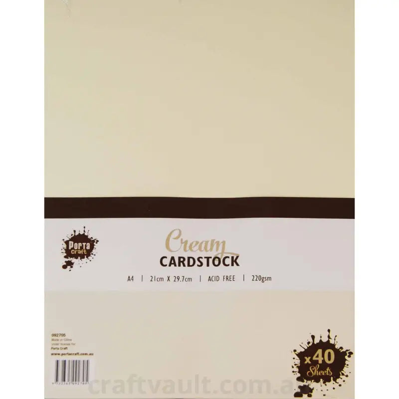 Colour Block A4 220gsm 40pk Cream