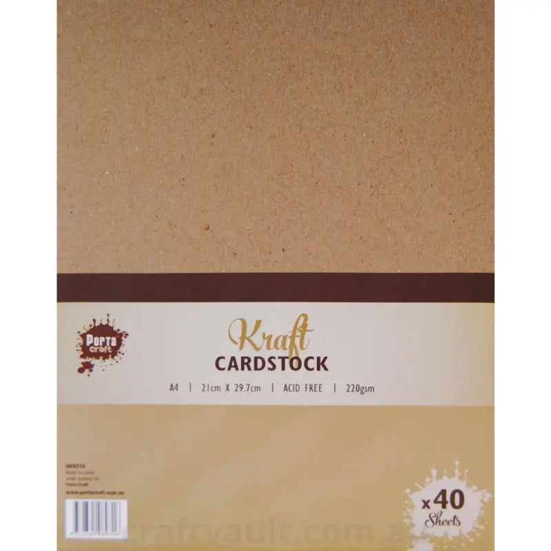 Colour Block A4 220gsm 40pk Kraft