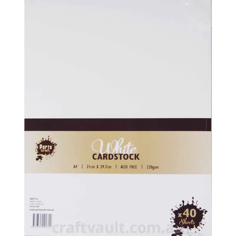 Colour Block A4 220gsm 40pk White
