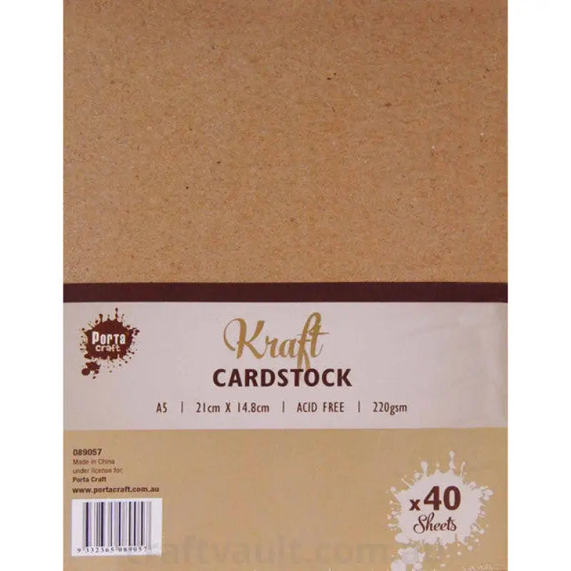 Colour Block A5 220gsm 40pk Kraft