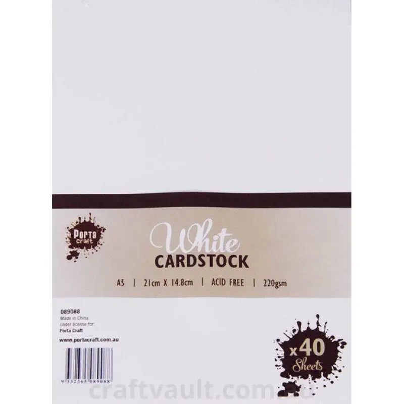 Colour Block A5 220gsm 40pk White