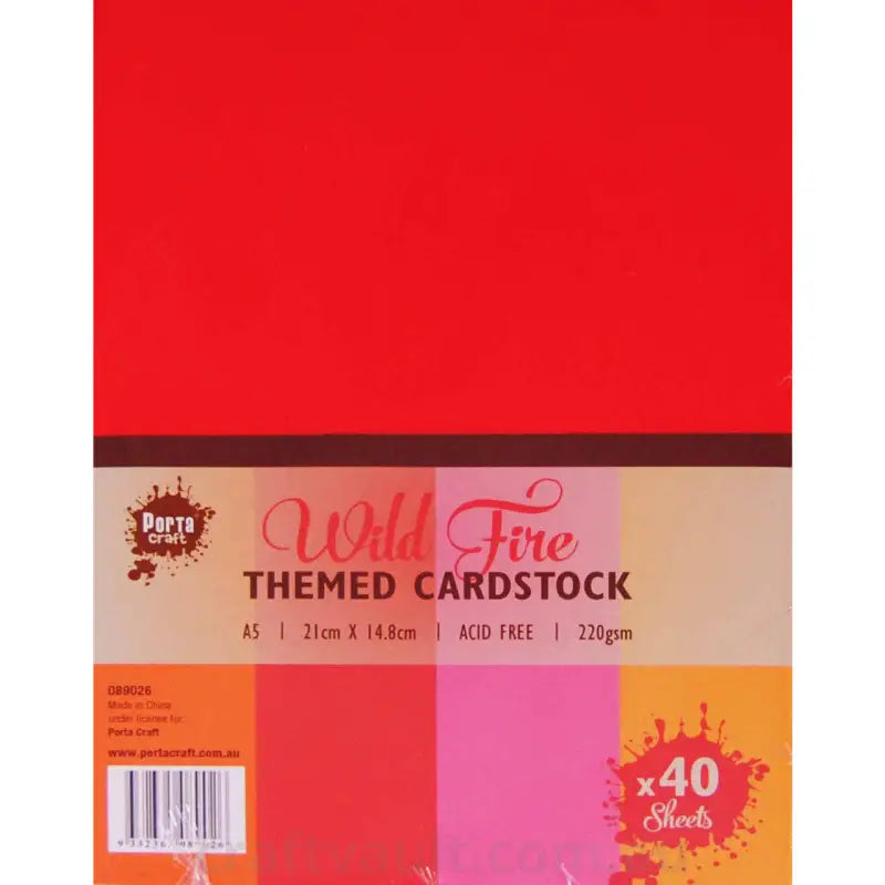 Colour Block A5 220gsm 40pk Wild Fire
