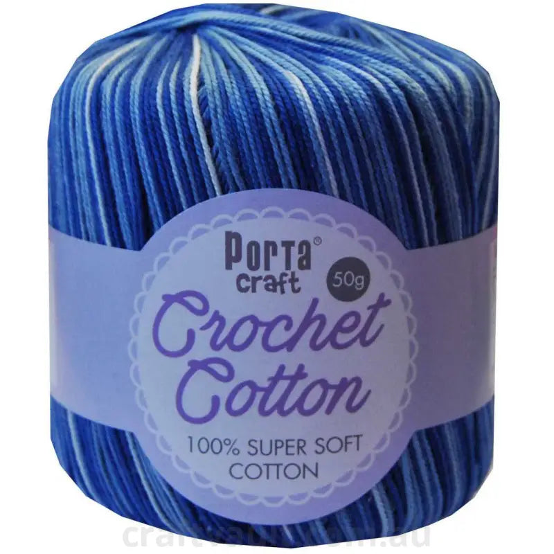 Crochet Cotton 50g 145m 3ply Blue