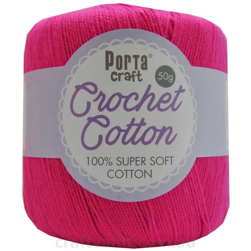 Crochet Cotton 50g 145m 3ply Fuchsia