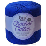 Crochet Cotton 50g 145m 3ply True Blue