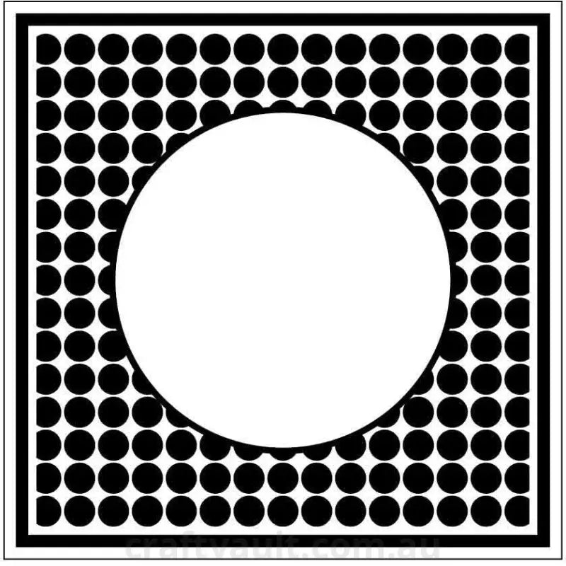 Embossing Folder Square Dot Frame Oval