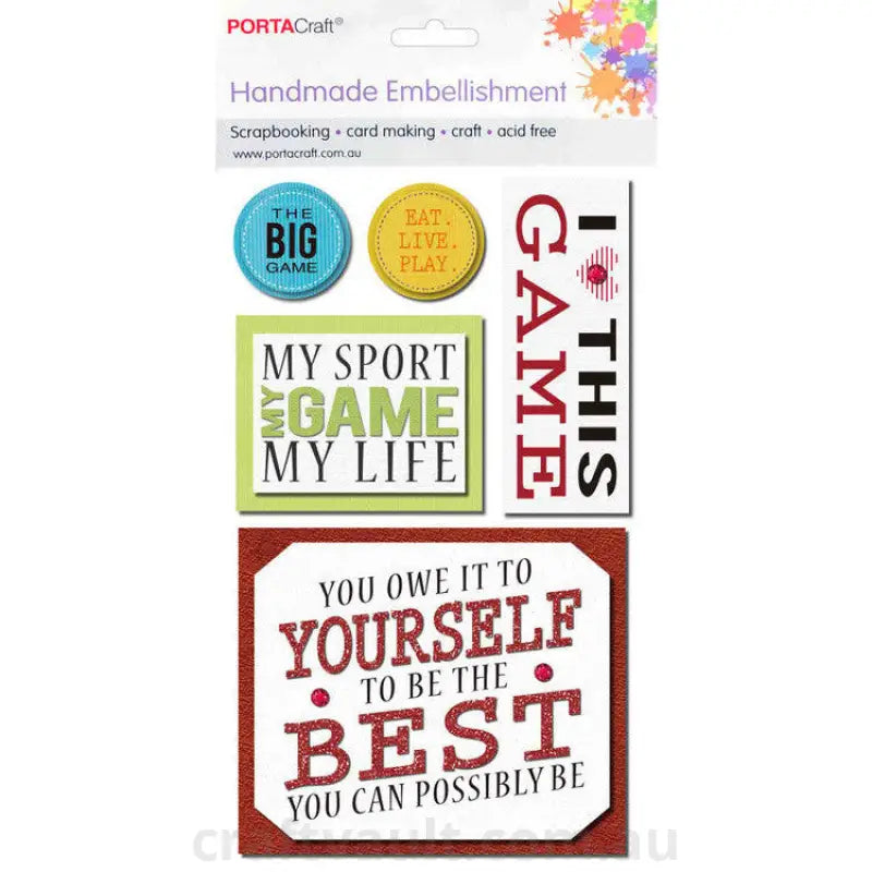 Handmade Embellishment The Big Game