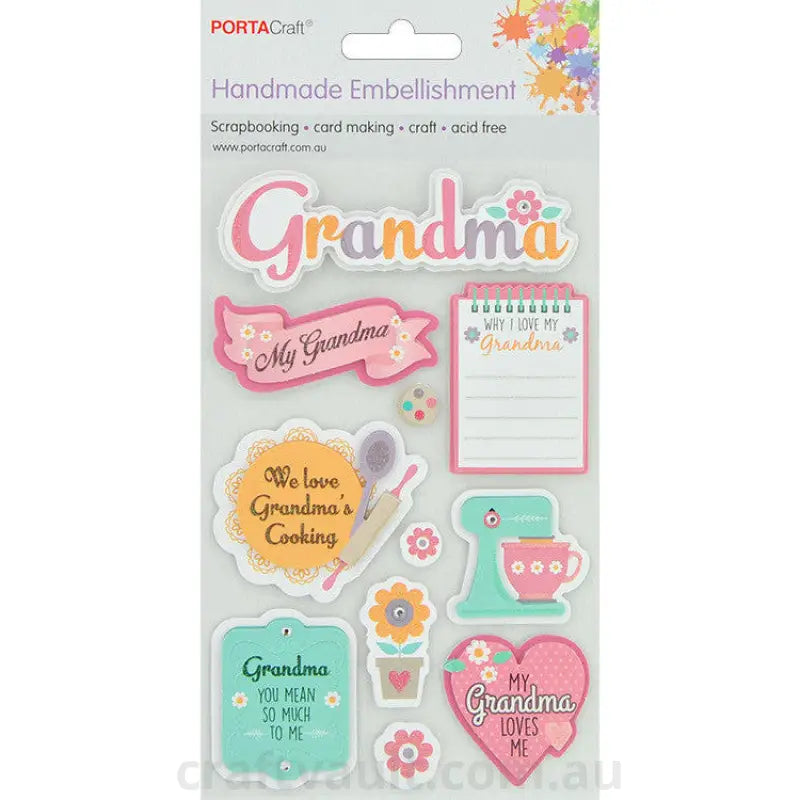 Handmade Glitter Embellishment Grandma