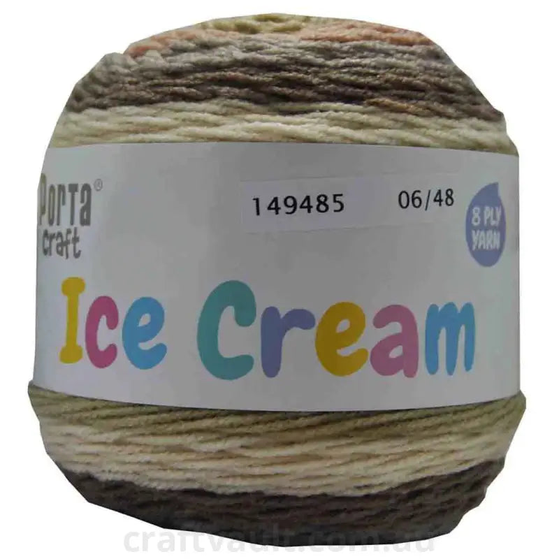 Ice Cream Yarn 200g 380m Mocha Swirl