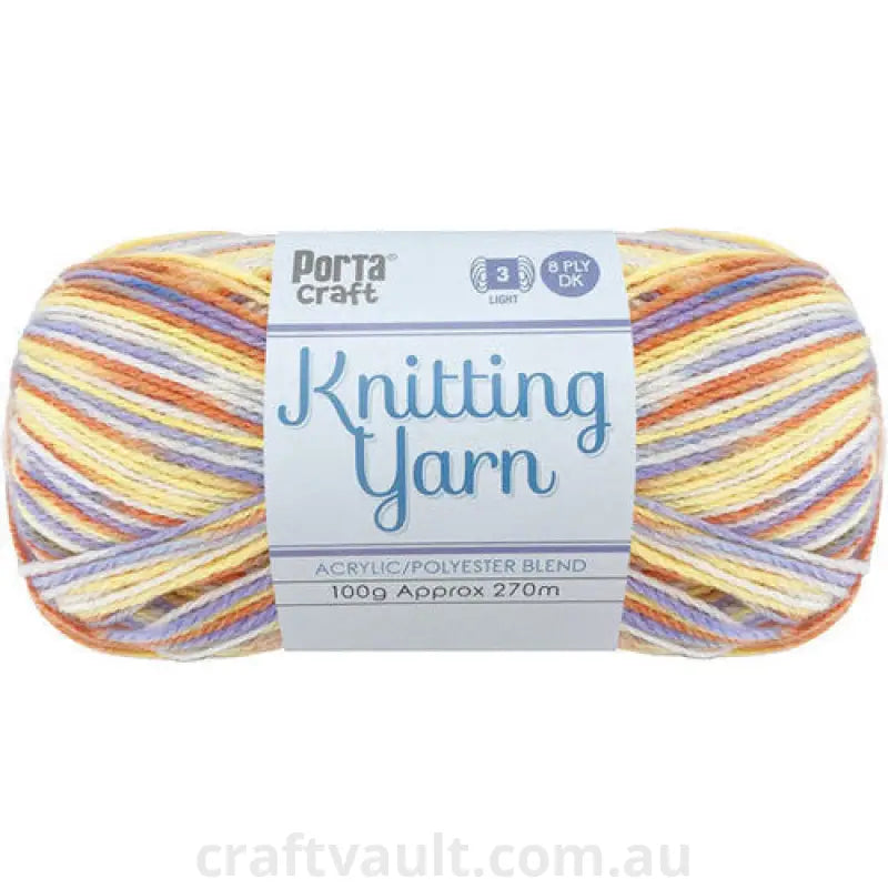 Knitting Yarn 100g 270m 8ply Multi Autumn