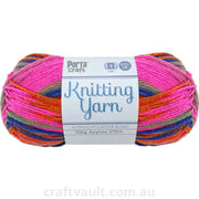 Knitting Yarn 100g 270m 8ply Multi Barbie