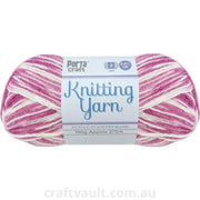 Knitting Yarn 100g 270m 8ply Multi Berries N Cream