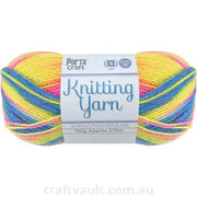 Knitting Yarn 100g 270m 8ply Multi Bubblegum
