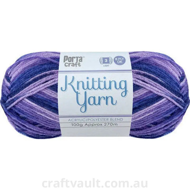 Knitting Yarn 100g 270m 8ply Multi Currant