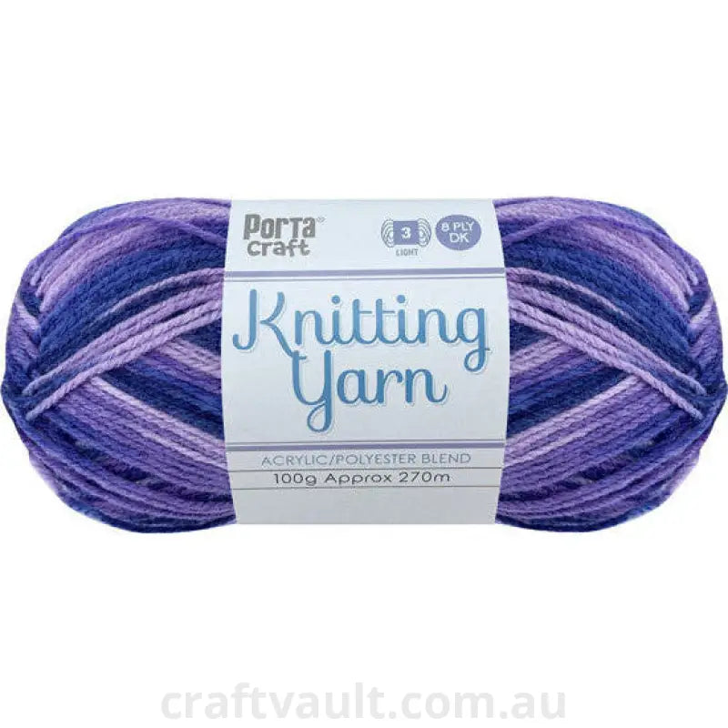 Knitting Yarn 100g 270m 8ply Multi Currant