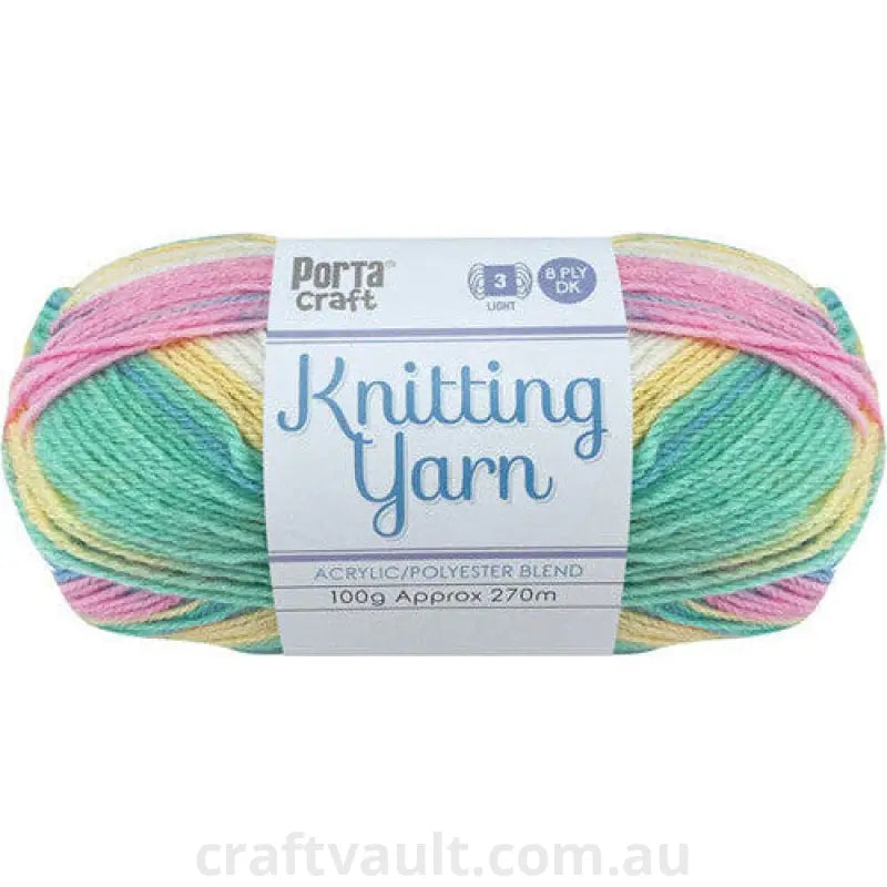 Knitting Yarn 100g 270m 8ply Multi Fairy