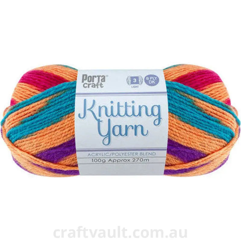 Knitting Yarn 100g 270m 8ply Multi Fruit Tingle