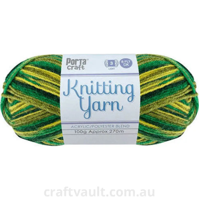 Knitting Yarn 100g 270m 8ply Multi Leprechaun