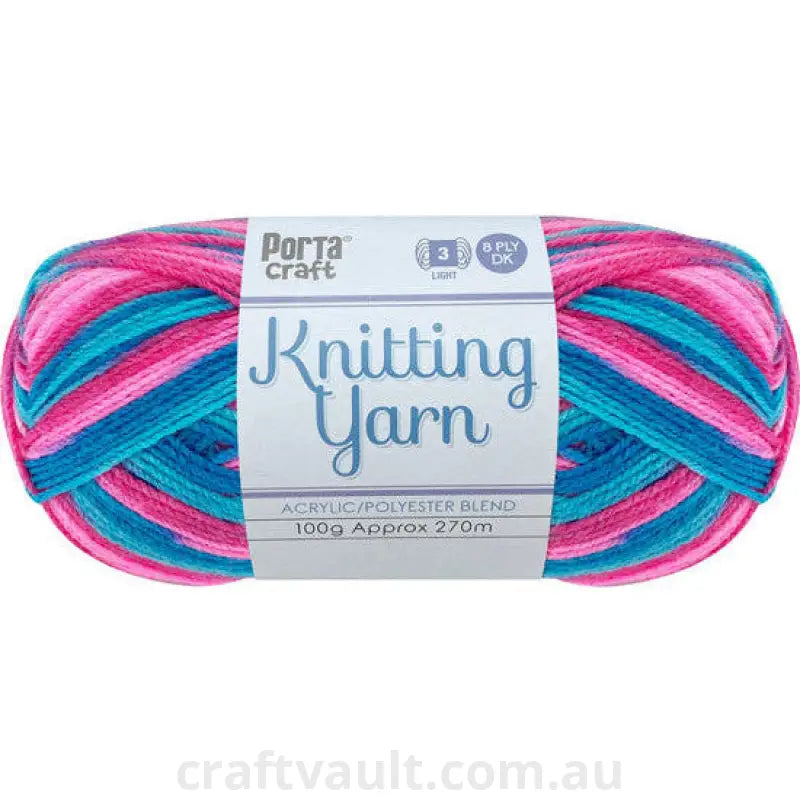 Knitting Yarn 100g 270m 8ply Multi Mermaid