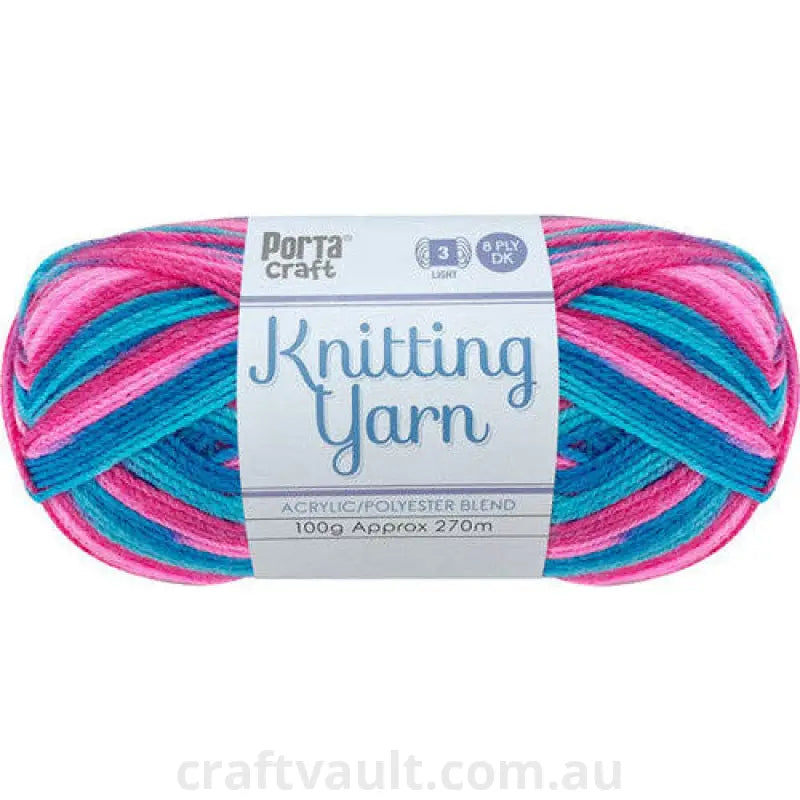 Knitting Yarn 100g 270m 8ply Multi Mermaid