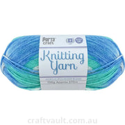 Knitting Yarn 100g 270m 8ply Multi Sea Mist