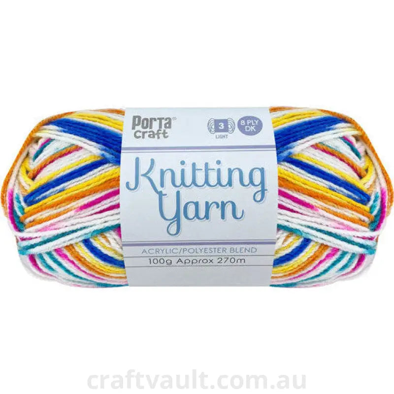 Knitting Yarn 100g 270m 8ply Multi Sprinkles