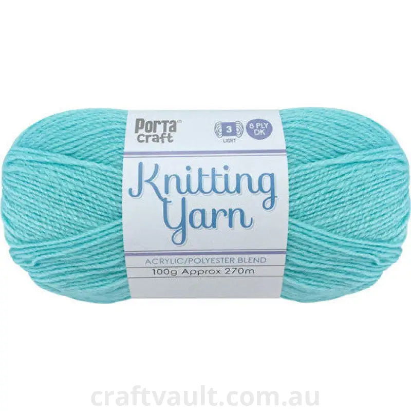 Knitting Yarn 100g 270m 8ply Solid Arctic Blue