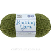 Knitting Yarn 100g 270m 8ply Solid Army