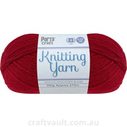 Knitting Yarn 100g 270m 8ply Solid Cherry