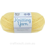 Knitting Yarn 100g 270m 8ply Solid Custard