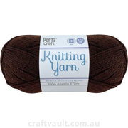 Knitting Yarn 100g 270m 8ply Solid Espresso
