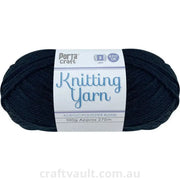 Knitting Yarn 100g 270m 8ply Solid Ink Black