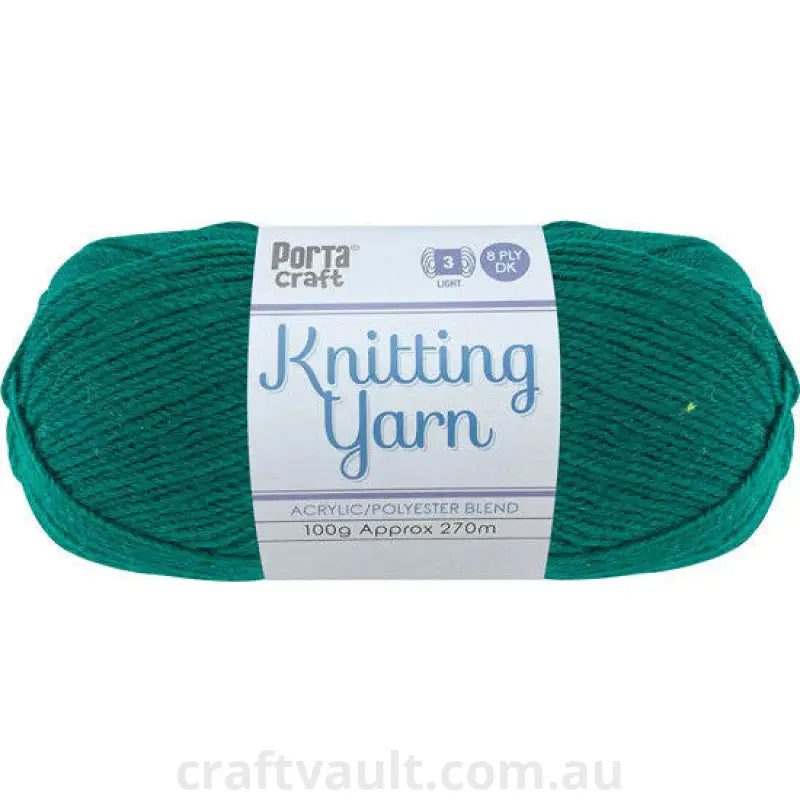 Knitting Yarn 100g 270m 8ply Solid Jungle