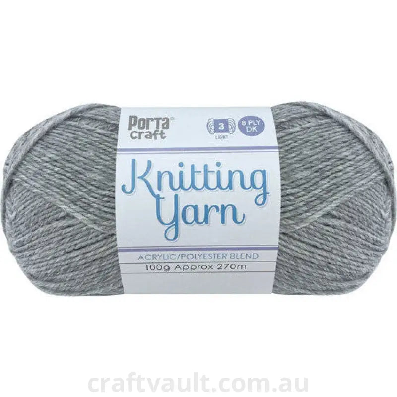 Knitting Yarn 100g 270m 8ply Solid Koala