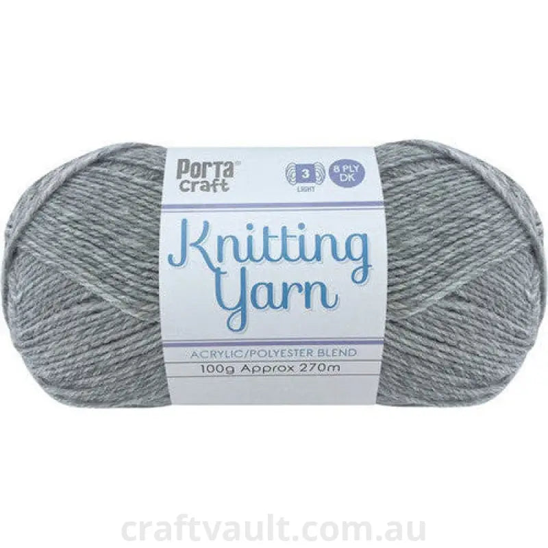 Knitting Yarn 100g 270m 8ply Solid Koala