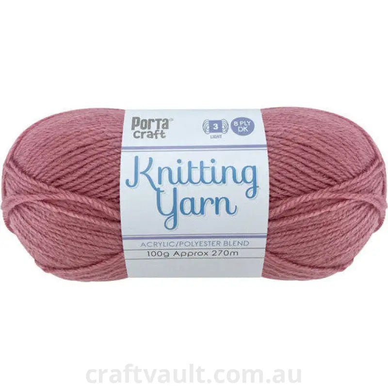 Knitting Yarn 100g 270m 8ply Solid Lilly Pilly