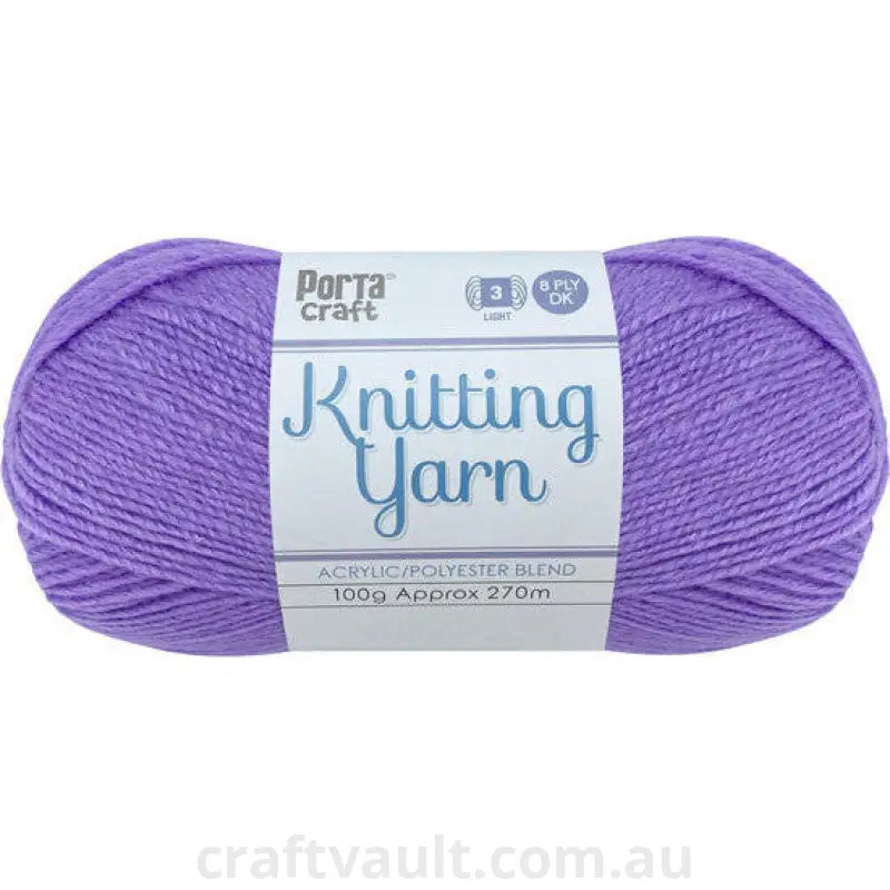 Knitting Yarn 100g 270m 8ply Solid Periwinkle