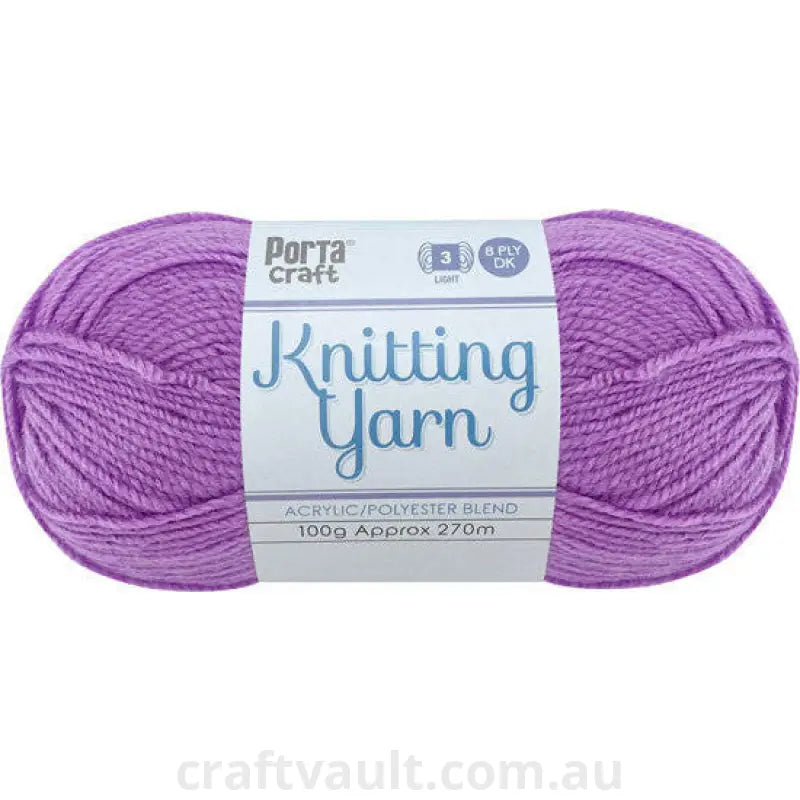 Knitting Yarn 100g 270m 8ply Solid Wisteria