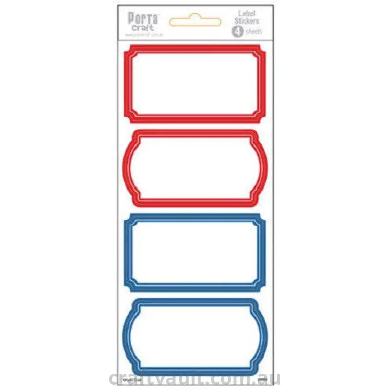 Label Stickers Classic Red & Blue 4 Sheets