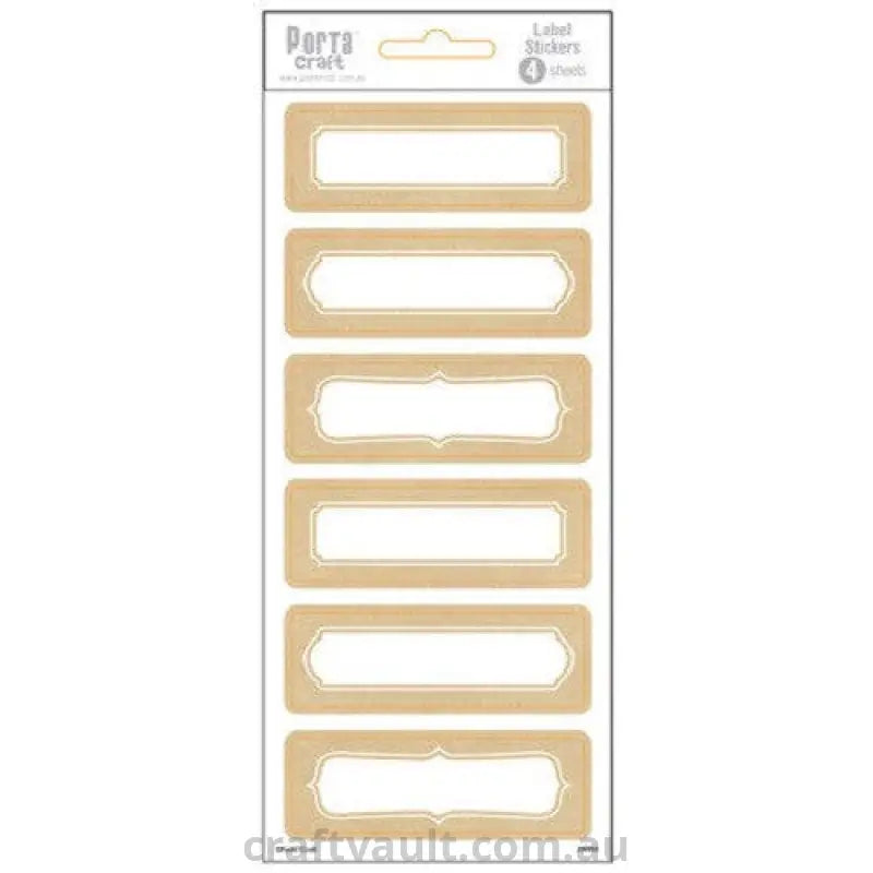 Label Stickers Kraft Paper Rectangle 4 Sheets
