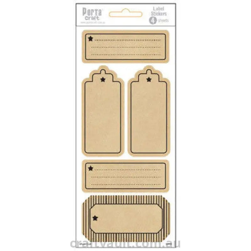 Label Stickers Kraft Paper Travel Tag A 4 Sheets