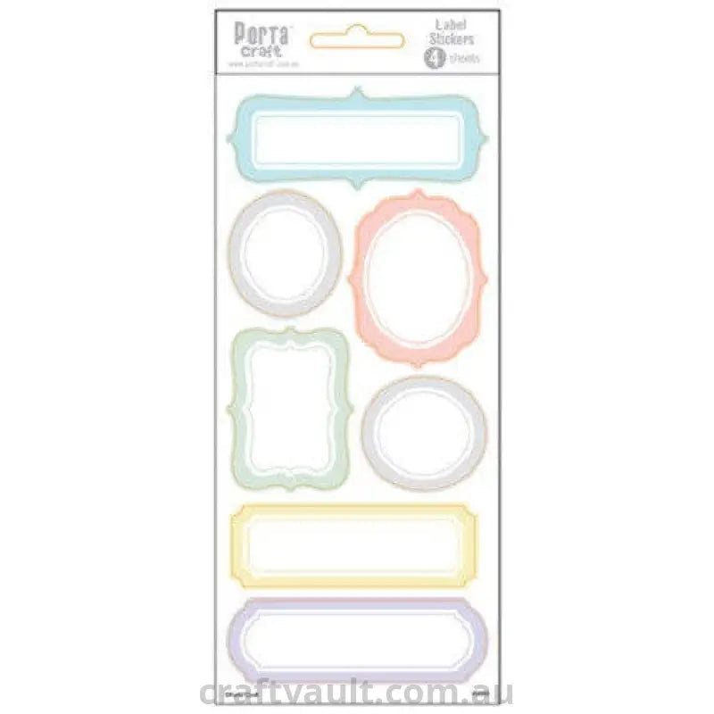 Label Stickers Ornate Pastel 4 Sheets