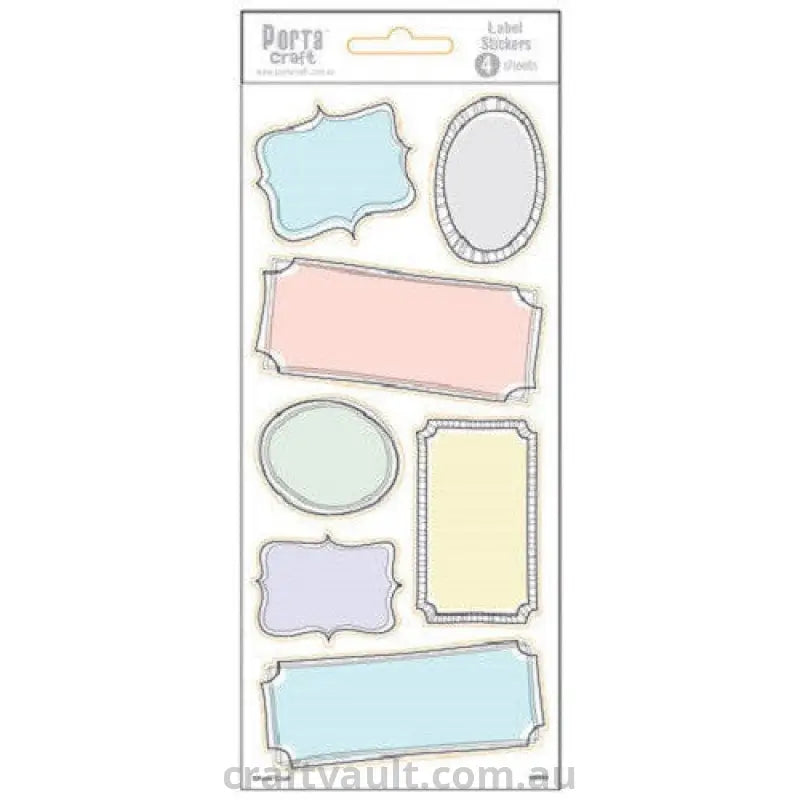 Label Stickers Ornate Pastel Black 4 Sheets