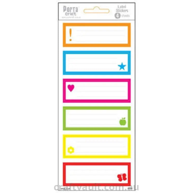 Label Stickers Rectangle Funky 4 Sheets